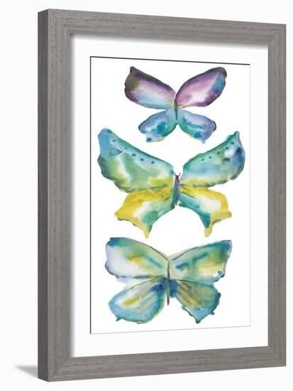 Jeweled Butterflies III-Chariklia Zarris-Framed Art Print