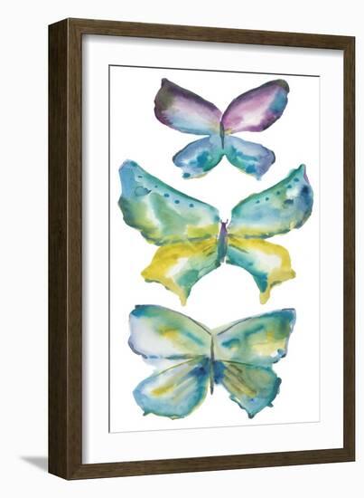 Jeweled Butterflies III-Chariklia Zarris-Framed Art Print