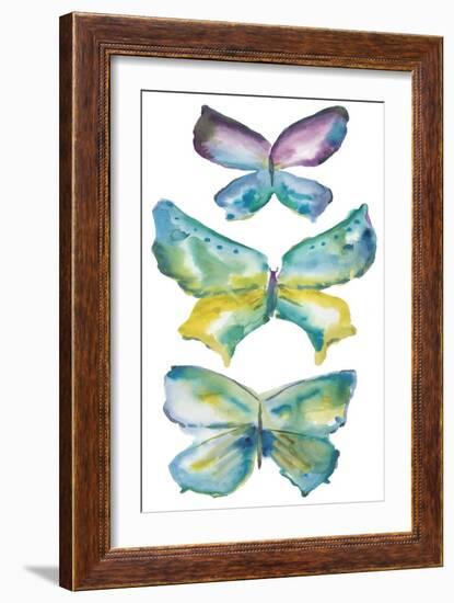 Jeweled Butterflies III-Chariklia Zarris-Framed Art Print