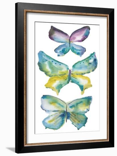 Jeweled Butterflies III-Chariklia Zarris-Framed Art Print