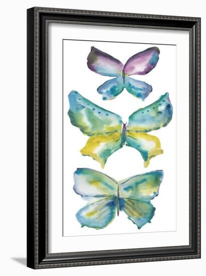 Jeweled Butterflies III-Chariklia Zarris-Framed Art Print