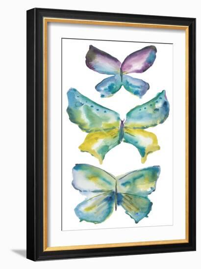 Jeweled Butterflies III-Chariklia Zarris-Framed Art Print