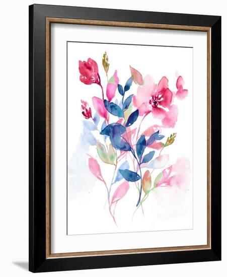 Jeweled Flowers II-Jennifer Goldberger-Framed Art Print