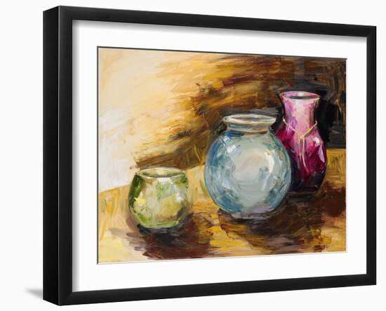Jeweled Vases-Heather A. French-Roussia-Framed Art Print