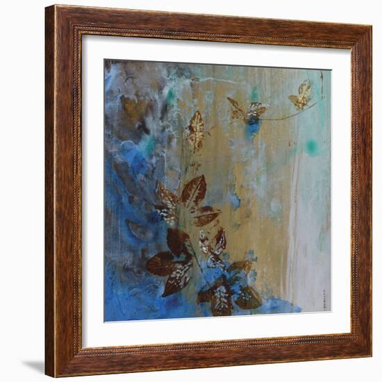 Jewelled Leaves XVII-Hollack-Framed Giclee Print