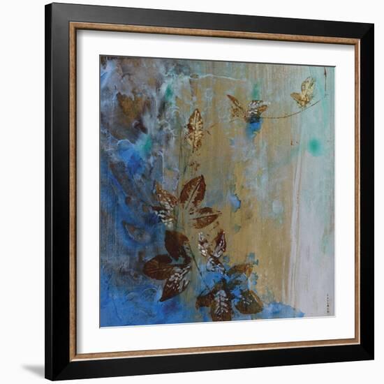 Jewelled Leaves XVII-Hollack-Framed Giclee Print