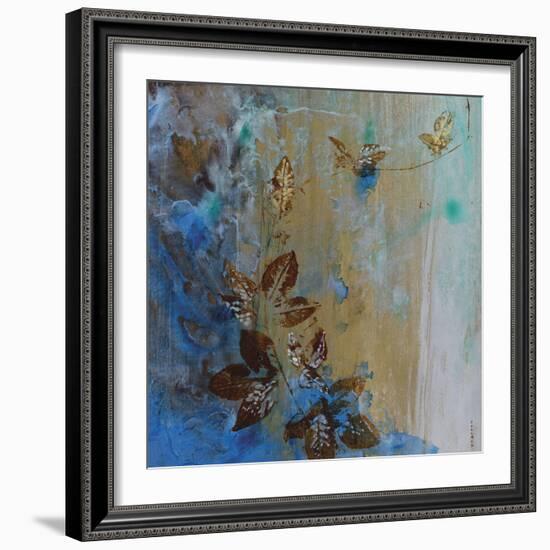 Jewelled Leaves XVII-Hollack-Framed Giclee Print