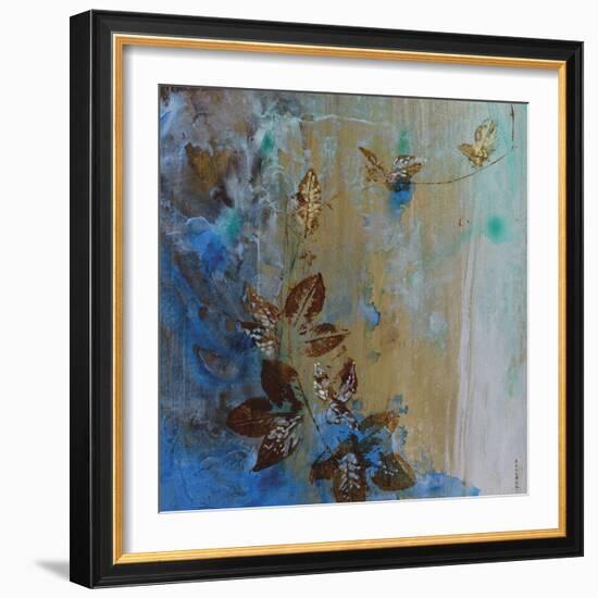 Jewelled Leaves XVII-Hollack-Framed Giclee Print