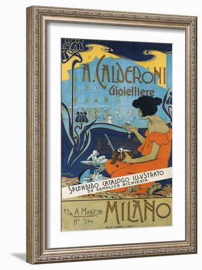 Jeweller A. Calderoni (A. Calderoni Gioiellier), Milano, 1898-Adolfo Hohenstein-Framed Giclee Print