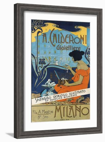 Jeweller A. Calderoni (A. Calderoni Gioiellier), Milano, 1898-Adolfo Hohenstein-Framed Giclee Print