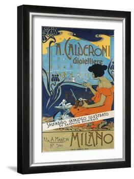 Jeweller A. Calderoni (A. Calderoni Gioiellier), Milano, 1898-Adolfo Hohenstein-Framed Giclee Print
