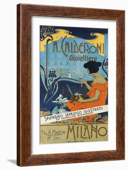 Jeweller A. Calderoni (A. Calderoni Gioiellier), Milano, 1898-Adolfo Hohenstein-Framed Giclee Print