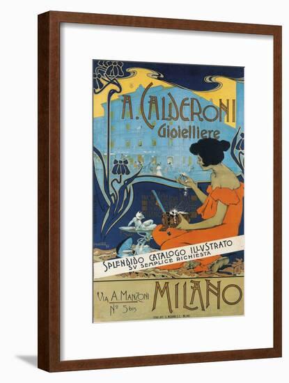 Jeweller A. Calderoni (A. Calderoni Gioiellier), Milano, 1898-Adolfo Hohenstein-Framed Giclee Print