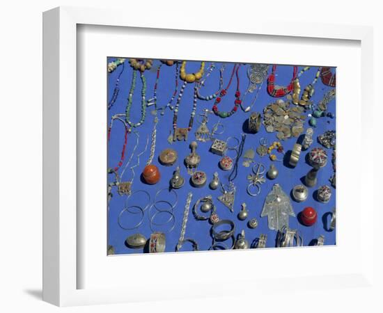 Jewellery Laid Out for Sale, Boumalne Du Dades Market, Morocco, North Africa, Africa-Harding Robert-Framed Photographic Print