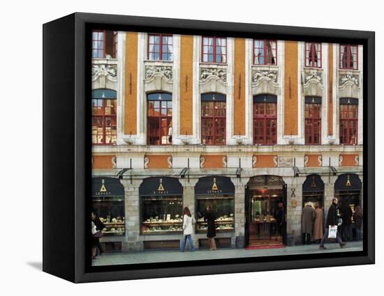 Jewellery Shop in Flemish Building, Lille, Flanders, Nord, France-David Hughes-Framed Premier Image Canvas