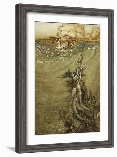 Jewels from the Deep, 1909-Arthur Rackham-Framed Giclee Print