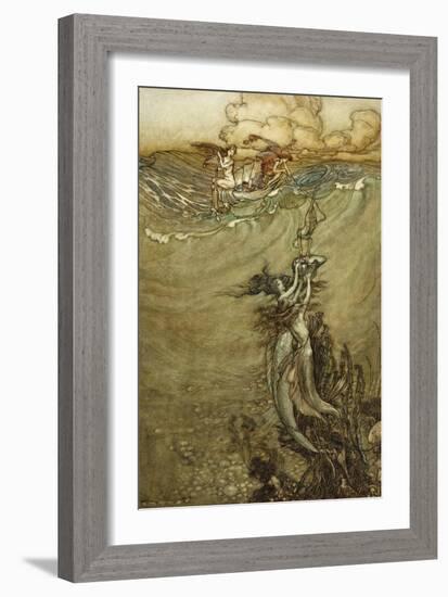 Jewels from the Deep, 1909-Arthur Rackham-Framed Giclee Print