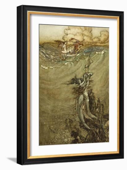 Jewels from the Deep, 1909-Arthur Rackham-Framed Giclee Print