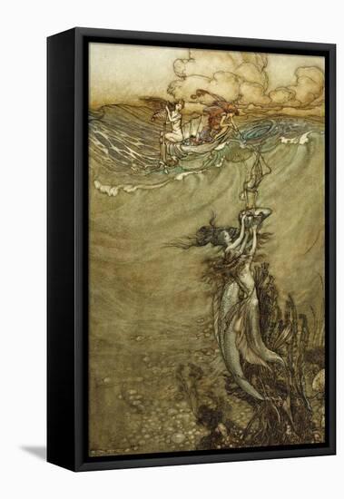 Jewels from the Deep, 1909-Arthur Rackham-Framed Premier Image Canvas