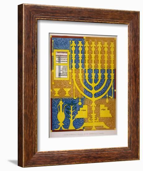 Jewish Candlestick-null-Framed Art Print