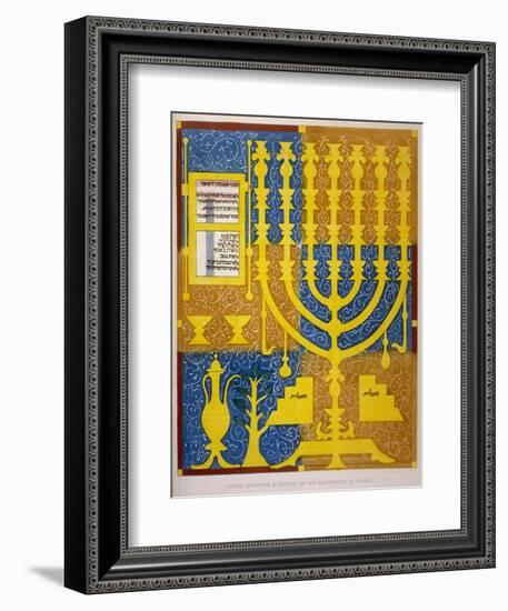 Jewish Candlestick-null-Framed Art Print