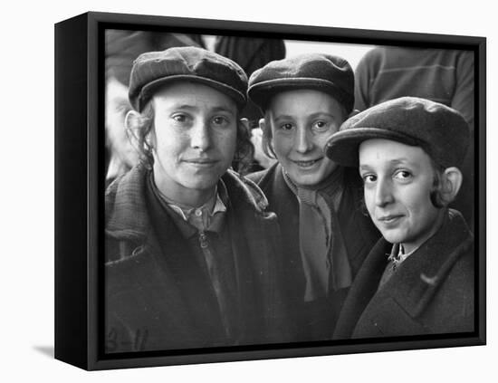 Jewish Children Posing for a Picture-William Vandivert-Framed Premier Image Canvas