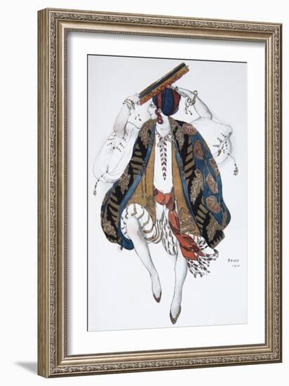 Jewish Dance. Costume Design for the Ballet Cléopatre, 1910-Léon Bakst-Framed Giclee Print