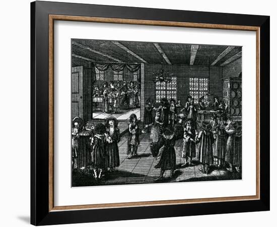 Jewish Engagement Celebration, from the 'Judisches Ceremoniel', by Paul Christian Kirchner, 1726-null-Framed Giclee Print