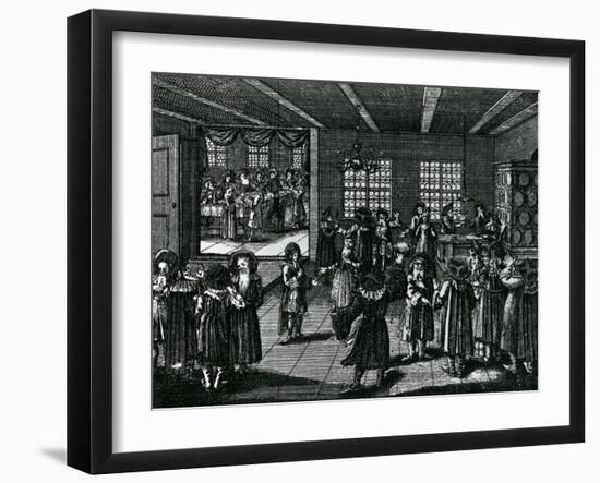 Jewish Engagement Celebration, from the 'Judisches Ceremoniel', by Paul Christian Kirchner, 1726-null-Framed Giclee Print