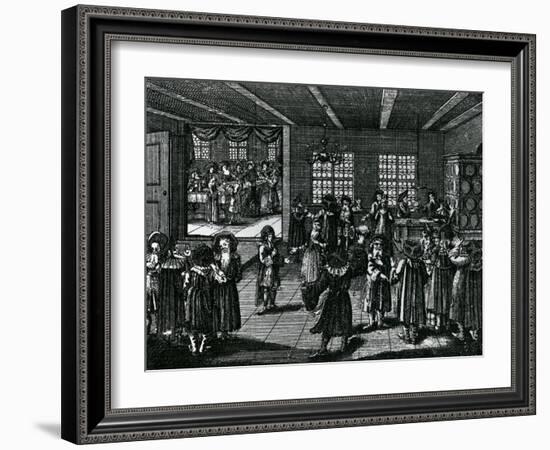 Jewish Engagement Celebration, from the 'Judisches Ceremoniel', by Paul Christian Kirchner, 1726-null-Framed Giclee Print