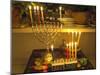 Jewish Festival of Hanukkah, Three Hanukiah with Four Candles Each, Jerusalem, Israel, Middle East-Eitan Simanor-Mounted Photographic Print