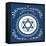 Jewish Hanukkah Holiday Background with Magen David Star - Vector Illustration-kaetana-Framed Stretched Canvas