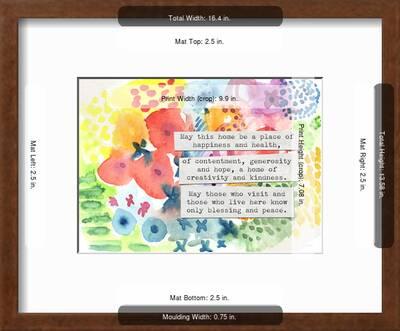 Jewish Home Blessing Floral Art Print Linda Woods Art Com