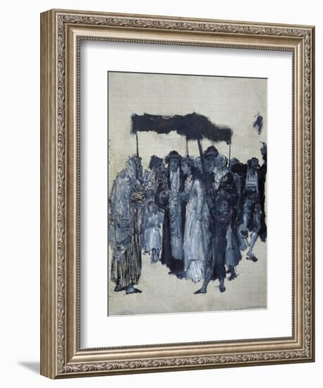 Jewish 'Huppa' (Wedding) 1876-Maurycy Gottlieb-Framed Giclee Print