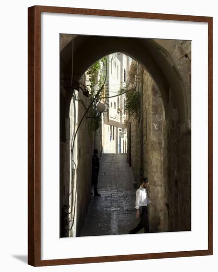 Jewish Man in Traditional Clothes, Old Walled City, Jerusalem, Israel, Middle East-Christian Kober-Framed Photographic Print