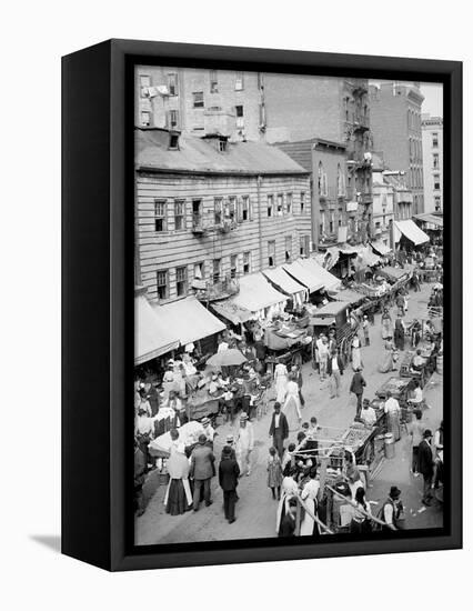 Jewish Market on the East Side, New York, N.Y.-null-Framed Stretched Canvas