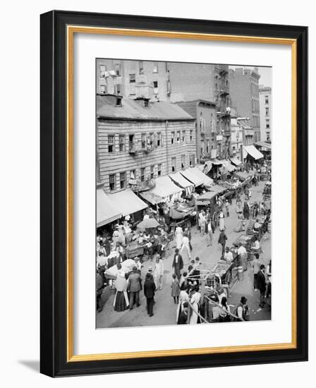 Jewish Market on the East Side, New York, N.Y.-null-Framed Photo