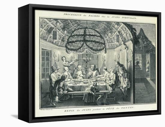 Jewish Meal During the Feast of the Tabernacles-Bernard Picart-Framed Premier Image Canvas