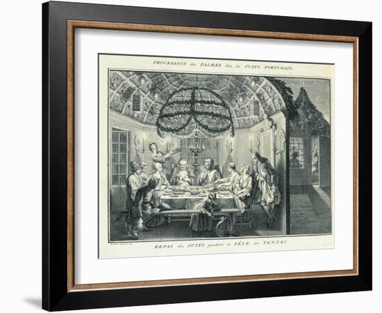 Jewish Meal During the Feast of the Tabernacles-Bernard Picart-Framed Giclee Print