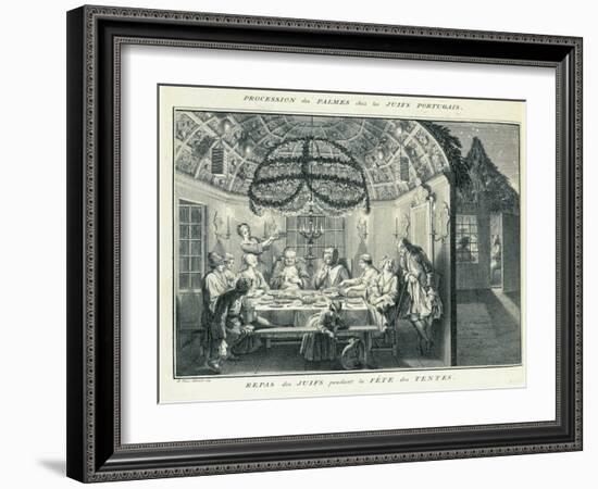 Jewish Meal During the Feast of the Tabernacles-Bernard Picart-Framed Giclee Print