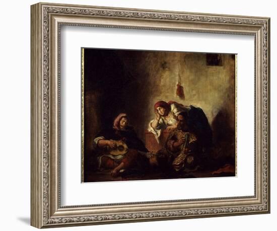 Jewish Musicians in Mogador (Former Name of Essaouira) in Morocco Painting by Eugene Delacroix 1798-Ferdinand Victor Eugene Delacroix-Framed Giclee Print