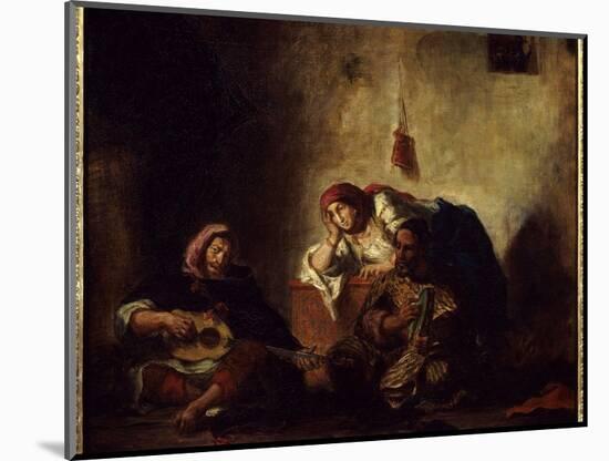 Jewish Musicians in Mogador (Former Name of Essaouira) in Morocco Painting by Eugene Delacroix 1798-Ferdinand Victor Eugene Delacroix-Mounted Giclee Print