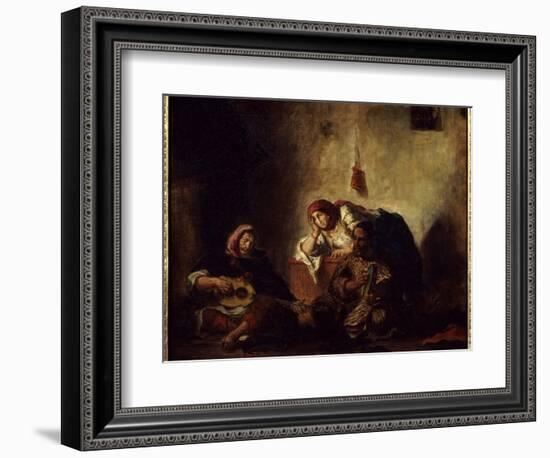 Jewish Musicians in Mogador (Former Name of Essaouira) in Morocco Painting by Eugene Delacroix 1798-Ferdinand Victor Eugene Delacroix-Framed Giclee Print