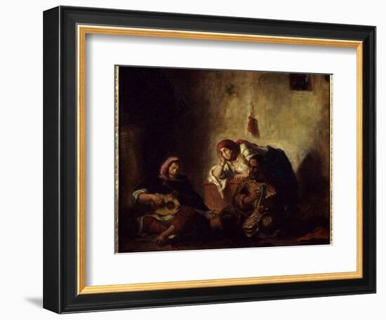 Jewish Musicians in Mogador (Former Name of Essaouira) in Morocco Painting by Eugene Delacroix 1798-Ferdinand Victor Eugene Delacroix-Framed Giclee Print