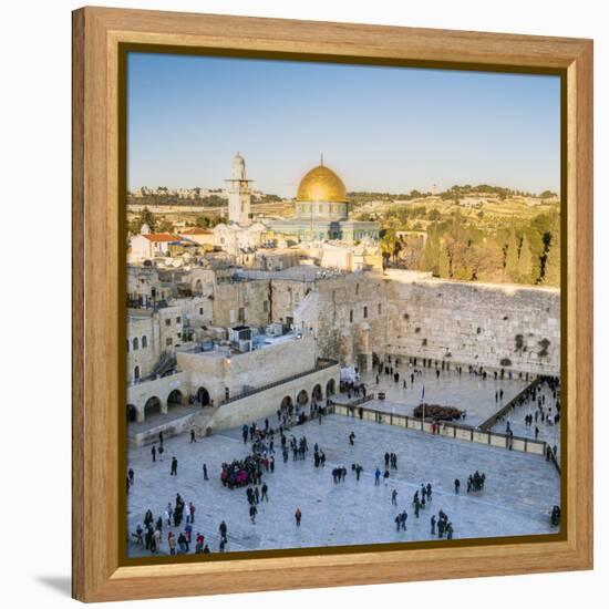 Jewish Quarter of the Western Wall Plaza, Old City, UNESCO World Heritage Site, Jerusalem, Israel-Gavin Hellier-Framed Premier Image Canvas