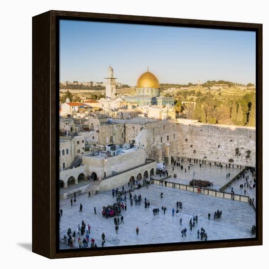 Jewish Quarter of the Western Wall Plaza, Old City, UNESCO World Heritage Site, Jerusalem, Israel-Gavin Hellier-Framed Premier Image Canvas