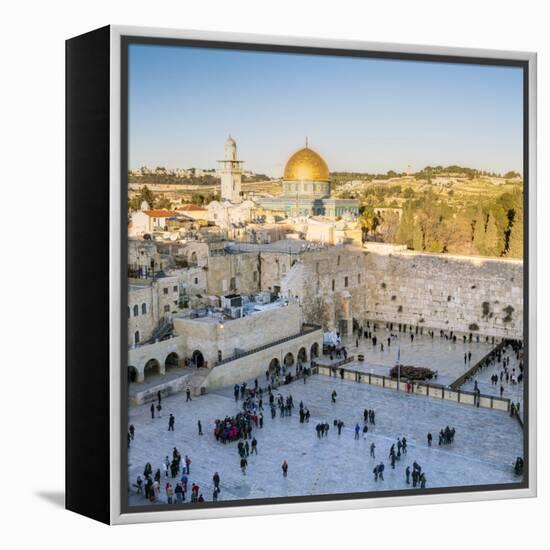 Jewish Quarter of the Western Wall Plaza, Old City, UNESCO World Heritage Site, Jerusalem, Israel-Gavin Hellier-Framed Premier Image Canvas