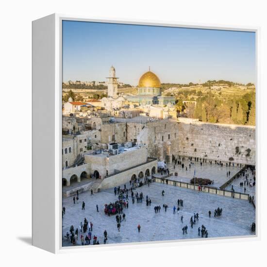 Jewish Quarter of the Western Wall Plaza, Old City, UNESCO World Heritage Site, Jerusalem, Israel-Gavin Hellier-Framed Premier Image Canvas