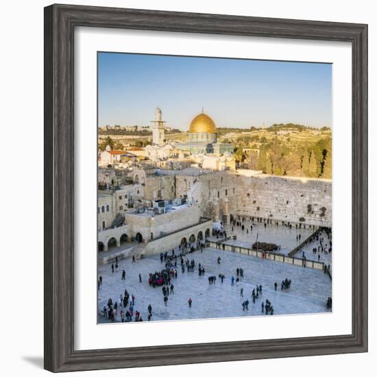 Jewish Quarter of the Western Wall Plaza, Old City, UNESCO World Heritage Site, Jerusalem, Israel-Gavin Hellier-Framed Photographic Print