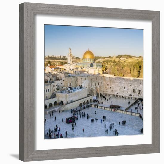 Jewish Quarter of the Western Wall Plaza, Old City, UNESCO World Heritage Site, Jerusalem, Israel-Gavin Hellier-Framed Photographic Print